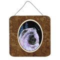 Micasa 6 x 6 in. Starry Night Keeshond Aluminium Metal Wall or Door Hanging Prints MI238486